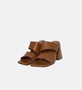 High Heel Leather Sabot Mules High Heel Leather Sabot Mules