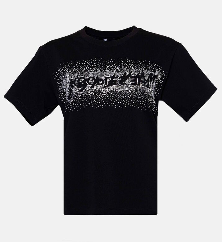 The Kooples Reversed Rhinestone Logo T-shirt, Packshot View