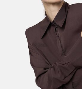 Rowen Rose Wide Cuffs Button-front Shirt, Model View