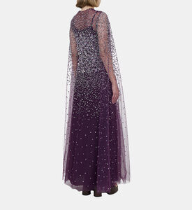 فستان بكاب بدون أكمام مزين بأحجار الراين