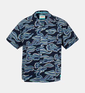 Organic Cotton Waves-print Shirt
