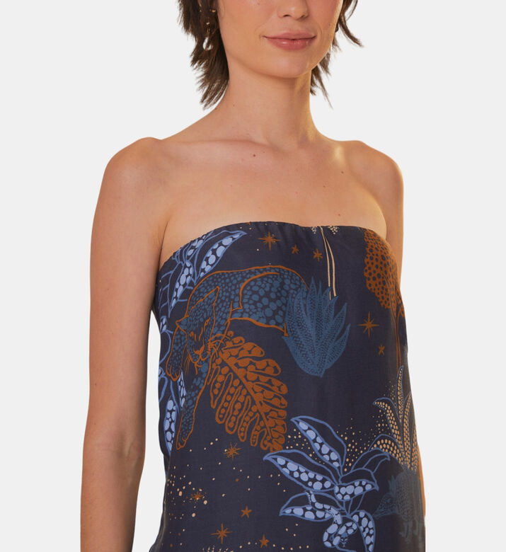 Night Jungle Strapless Blouse