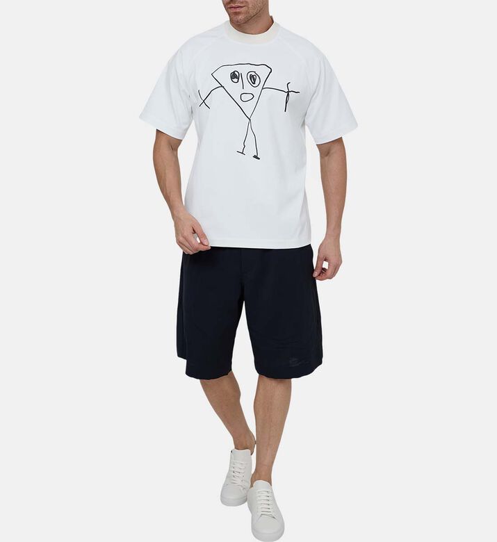 تيشيرت قطن بطبعة شريحة بيتزا