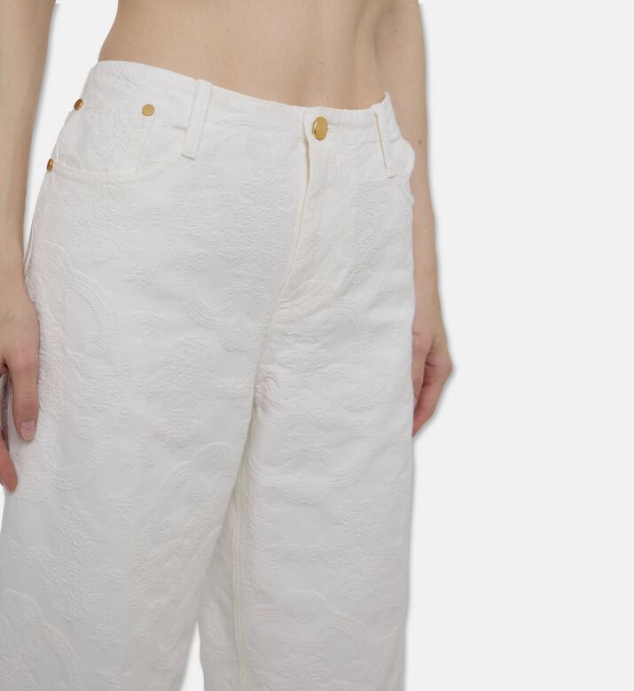 Forte-Forte Cotton Jacquard 5-pockets Style Pants, Model View