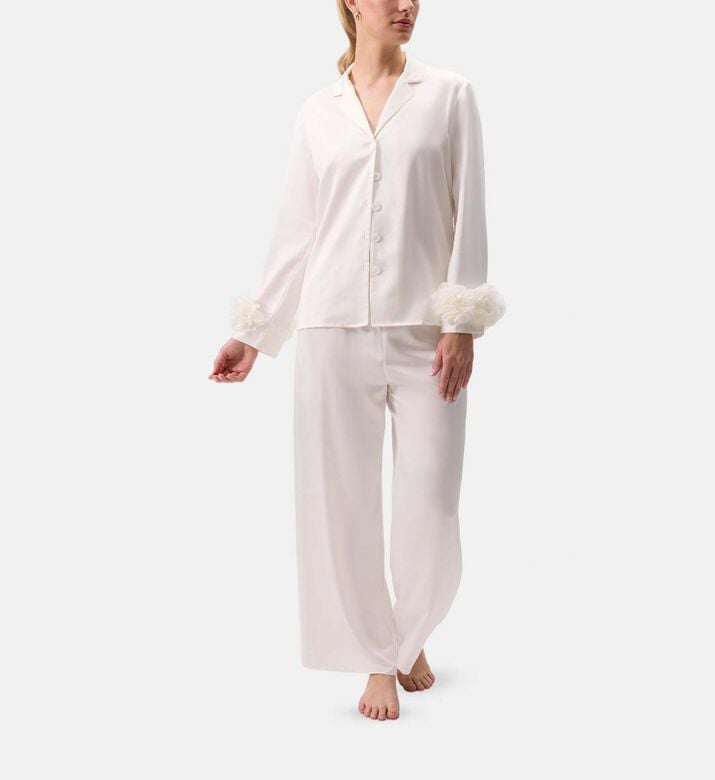 Rya Sweetie Buttoned Pajama Set, Model View