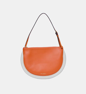 حقيبة كتف جلد بشكل قمر