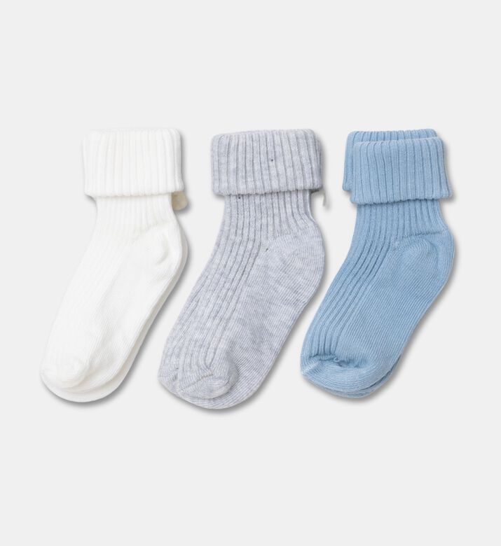 Tartine et Chocolat Cotton Blend Baby Socks Kit, Blue, 15-16, Packshot View