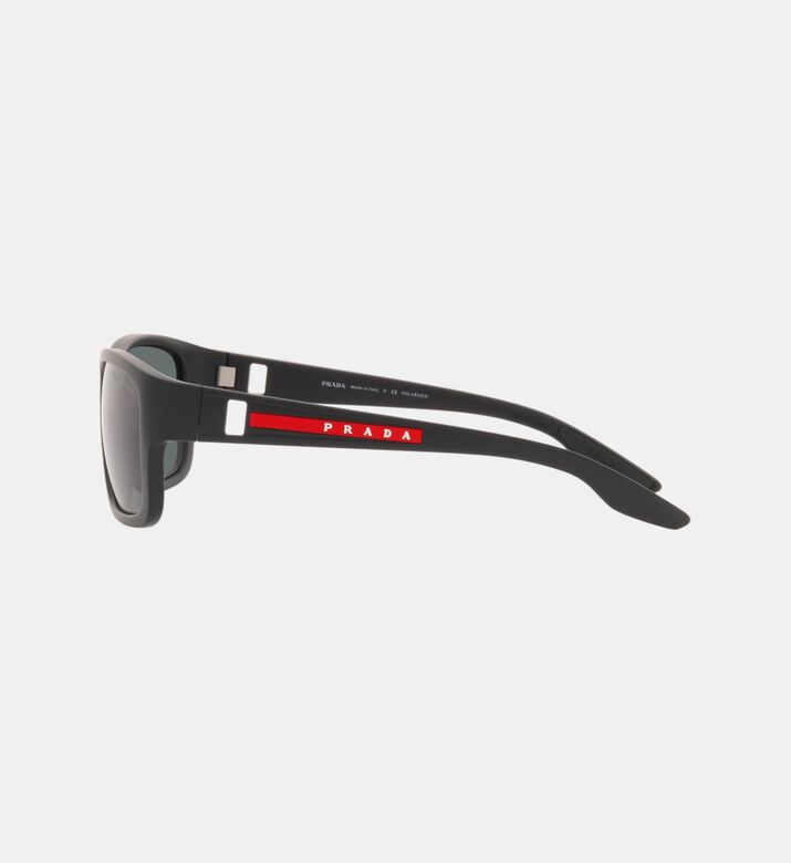 Rectangular Side Stripe Design Sunglasses 59