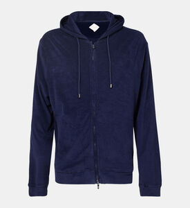 سويت شيرت قطن بغطاء رأس بسحاب