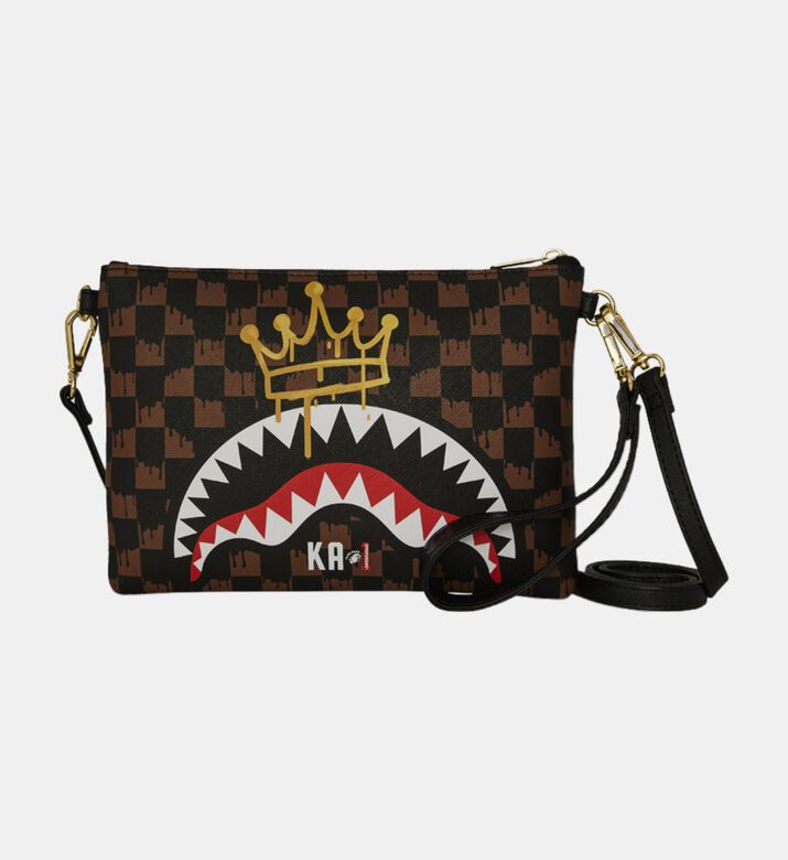 Sprayground Drip Check Shark Crossover Clutch, Packshot View