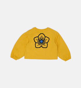 تيشيرت بأكمام طويلة بطبعة شعار