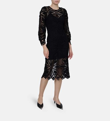 Grace Guipure Long-sleeve Dress