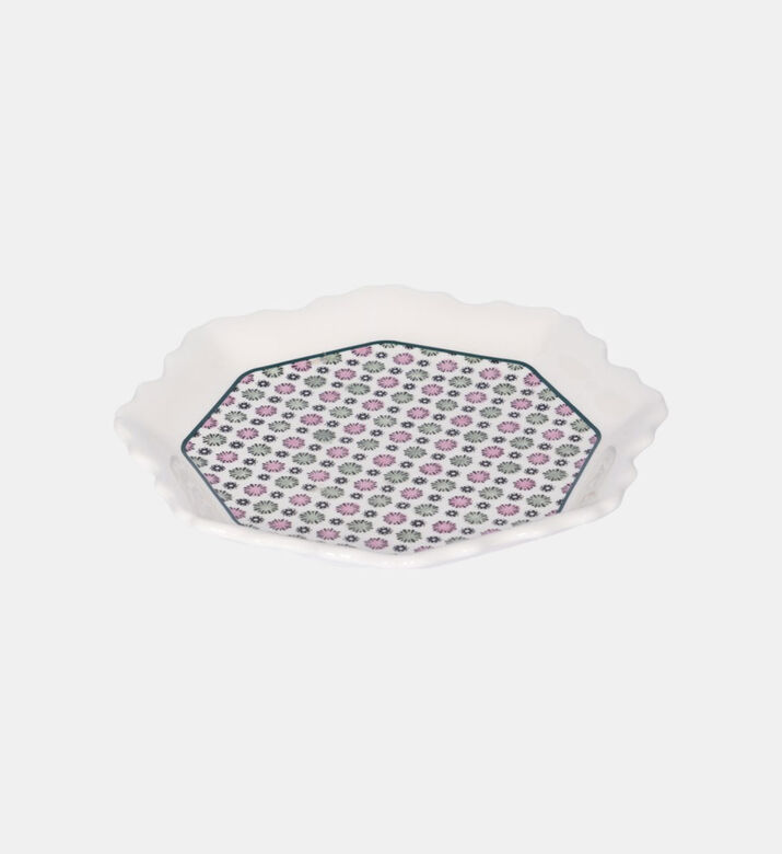 Domin Hexagon Flower Printed Tray