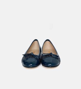 Aida Patterned Cap Toe Ballet Flats