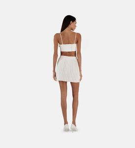 بلوزة بتصميم حمالة صدر باندو برقبة مربعة