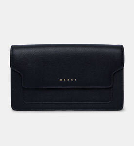 Saffiano Leather Chain Strap Wallet