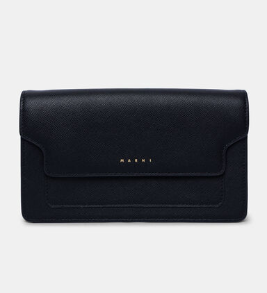 Saffiano Leather Chain Strap Wallet