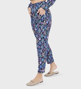 بنطال عالي الارتفاع بتفاصيل عرقية