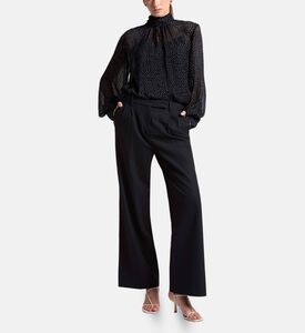 Carter and White Francesca Burnout Polka Dot Blouse, Model View