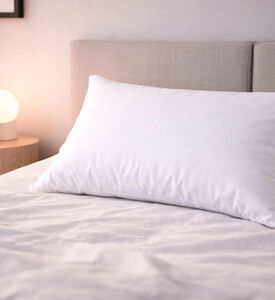 Home Deco and More Silicone Firm Filling Pillow, White, 50x75-cm, Packshot View