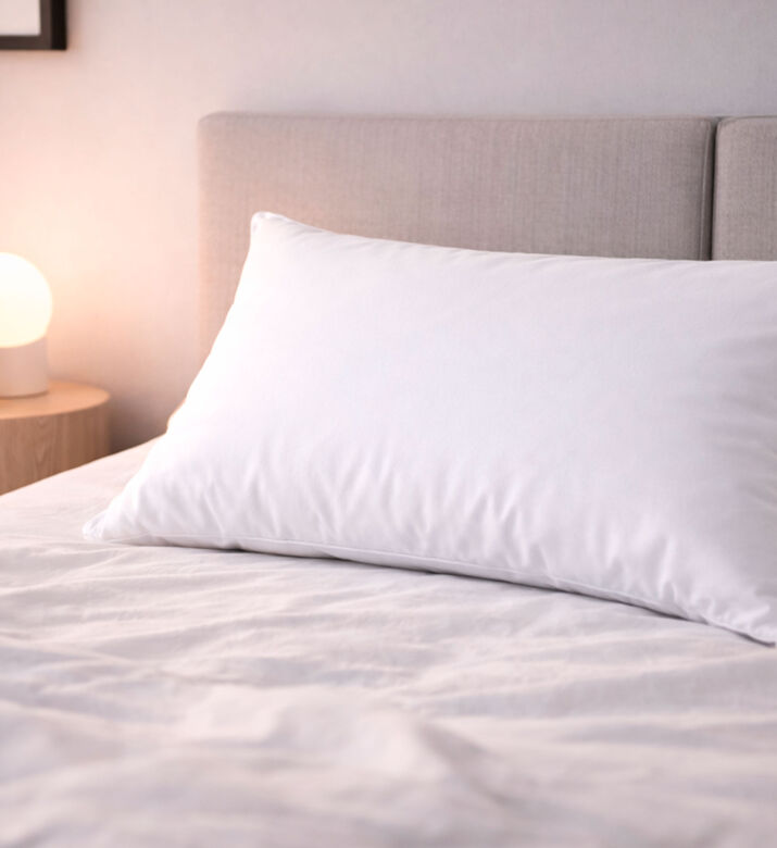 Home Deco and More Silicone Firm Filling Pillow, White, 50x75-cm, Packshot View