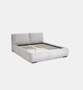 Home Deco and More Palima Upholstered Bed, Grey, 160x200-cm, Packshot View