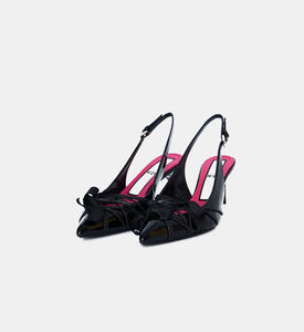 Bow Patent Leather Med Heel Pumps Bow Patent Leather Med Heel Pumps