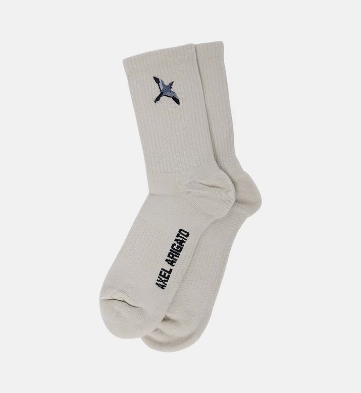 Axel Arigato Embroidered Bird Logo Ribbed Socks, Packshot View