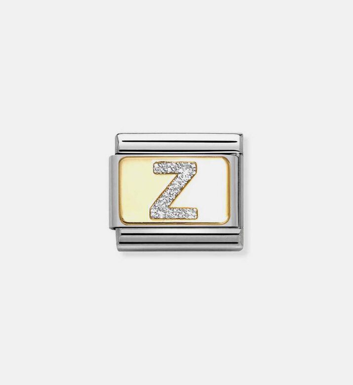 Composable Classic Link Silver Glitter Letter Z Charm