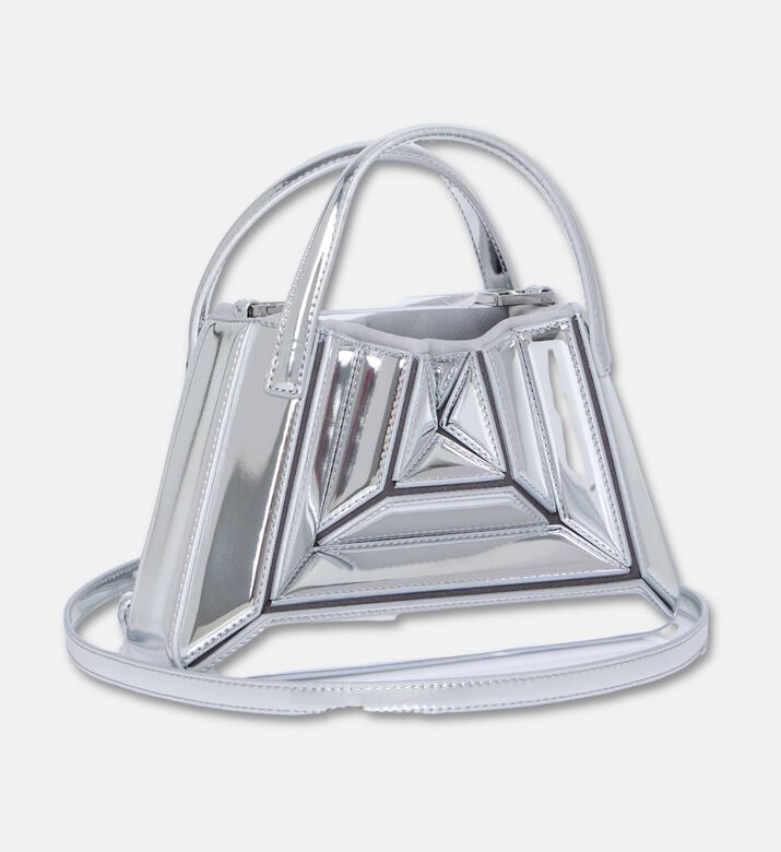 Mlouye Sera Tote Mirror Mini Leather, Silver, Packshot View