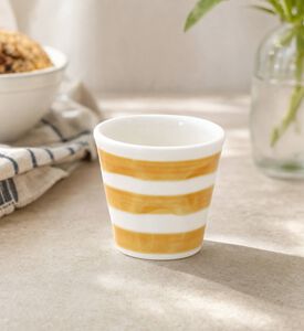 Easy Life Hand-painted Ceramic Espresso Cup, Yellow, Model View