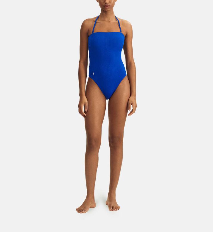 Cable-knit Strapless One-piece Swimsuit Cable-knit Strapless One-piece Swimsuit