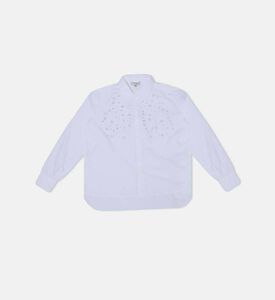 قميص طويل بوبلين مطرز