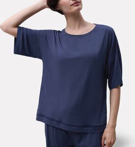 Chantelle Relaxed Silhouette Lounge T-shirt, Blue, Xl, Model View