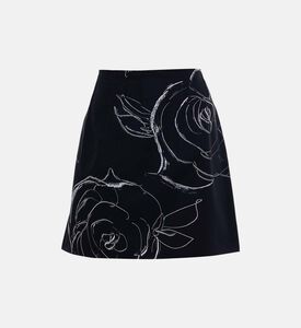 Rose Print Mini Skirt Rose Print Mini Skirt
