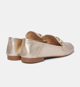 حذاء لوفر بكعب مسطح معدني