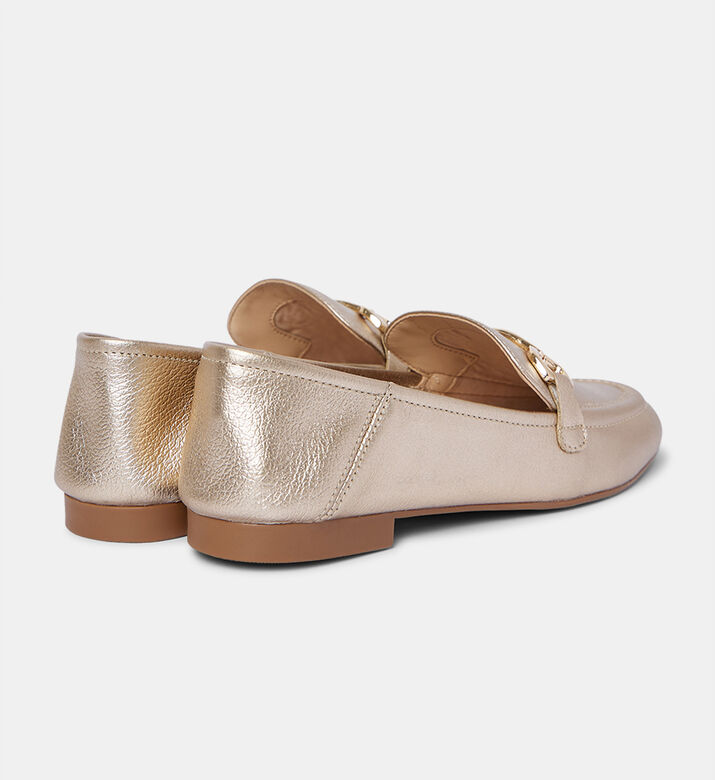 حذاء لوفر بكعب مسطح معدني