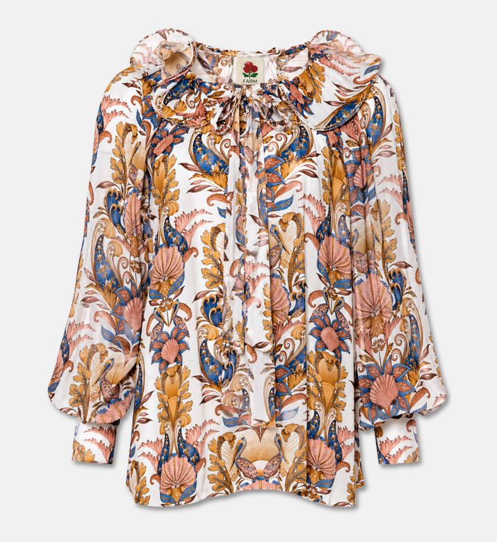 Farm Rio Ruffle Long-sleeve Blouse, Packshot View
