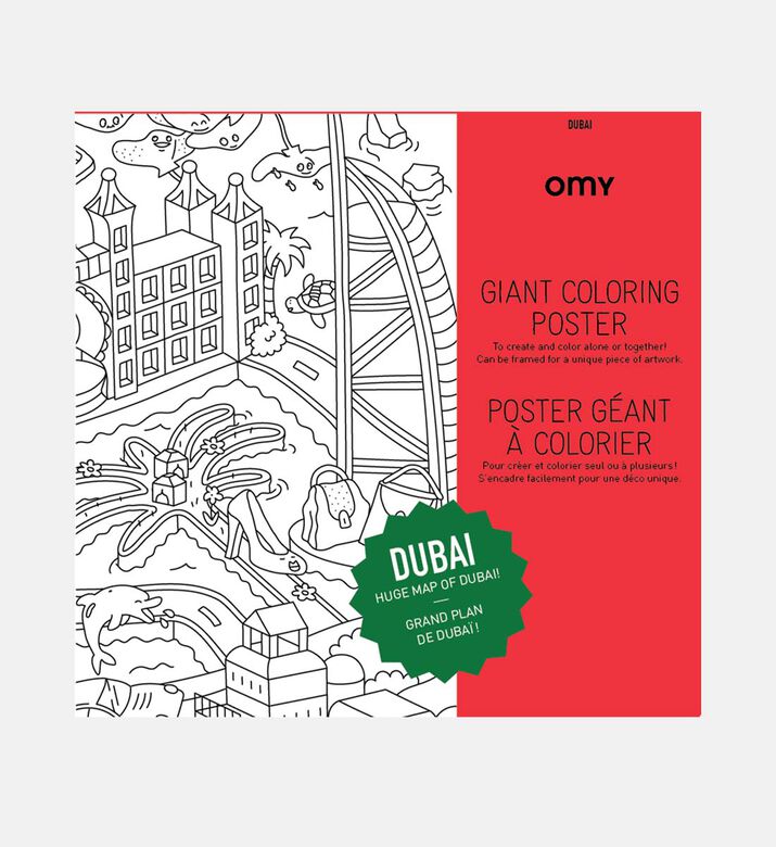 Dubai Large Coloring Poster
