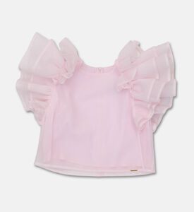 Poca and Poca Oversized Mesh Ruffled Top, Packshot View