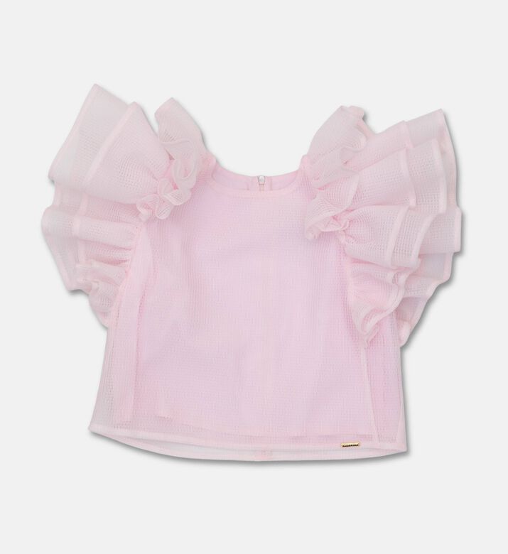 Poca and Poca Oversized Mesh Ruffled Top, Packshot View