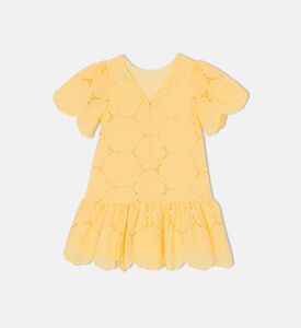 English Embroidery Flared Mini Dress