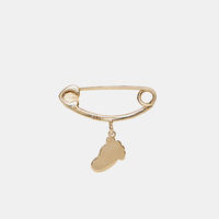 Foot Heart Pendant Brooch Pin