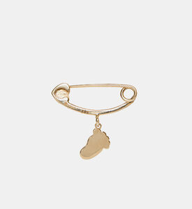 دبوس بروش قلادة بحلية قلب وقدم