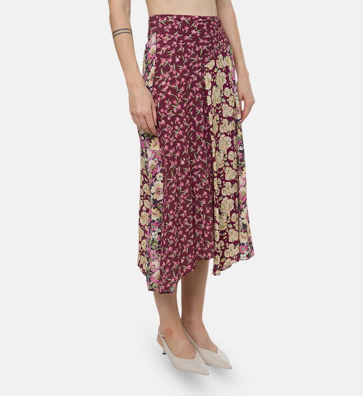 Ba and Sh All-over Floral-print Flared Skirt, Model View