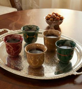 Silsal Fares 6-piece Arabic Coffee Cup Set, Packshot View