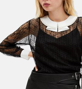 The Kooples Lace Detail Long-sleeve Top, Model View