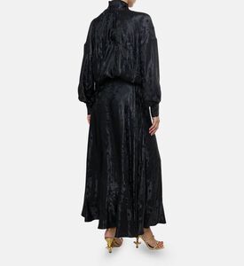 Floral Pattern V-neck Maxi Dress