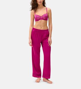 Satin Lace Trim Pajama Pants Satin Lace Trim Pajama Pants