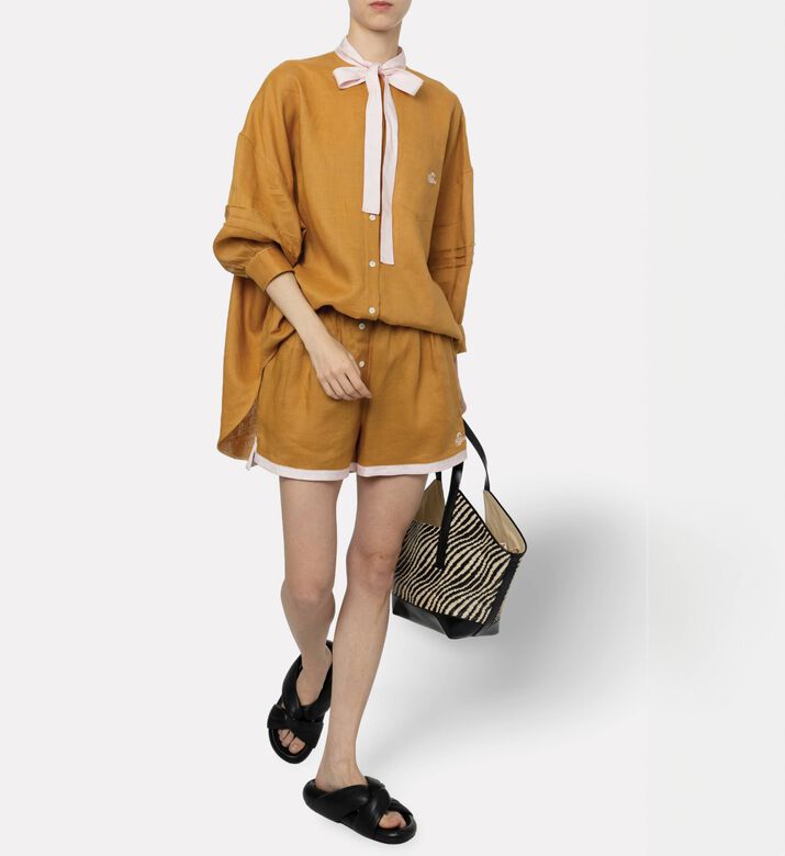 Marni Logo-embroidery Long-sleeve Shirt, Model View